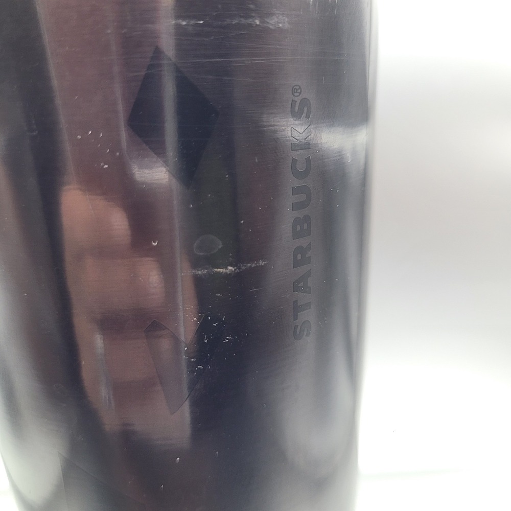 Starbucks 2019 Las Vegas Metal Tumbler w Straw, Lid 16oz Black Hearts Spades 777 - Picture 10 of 10